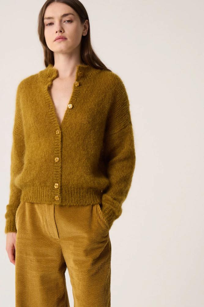 Strickjacke Chidonie 5 - Des Petits Hauts: Mohair, Merino, V-Ausschnitt