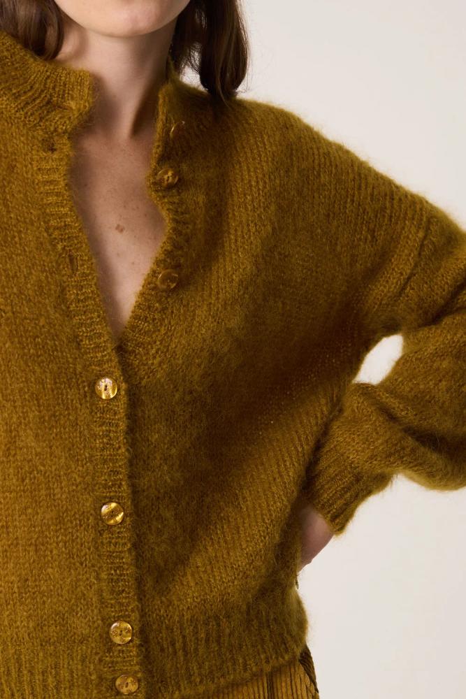 Strickjacke Chidonie 6 - Des Petits Hauts: Mohair, Merino, V-Ausschnitt